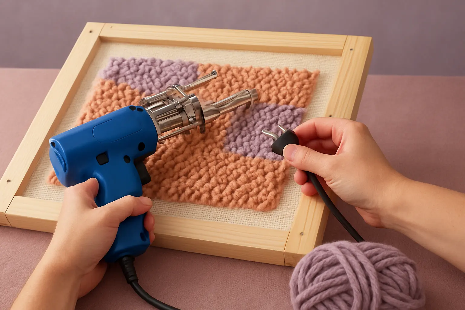 Illustration of step 1: Step 1: Disconnect power Unplug the machine before placing hands near the needle, guides, scissors or moving mechanism.
